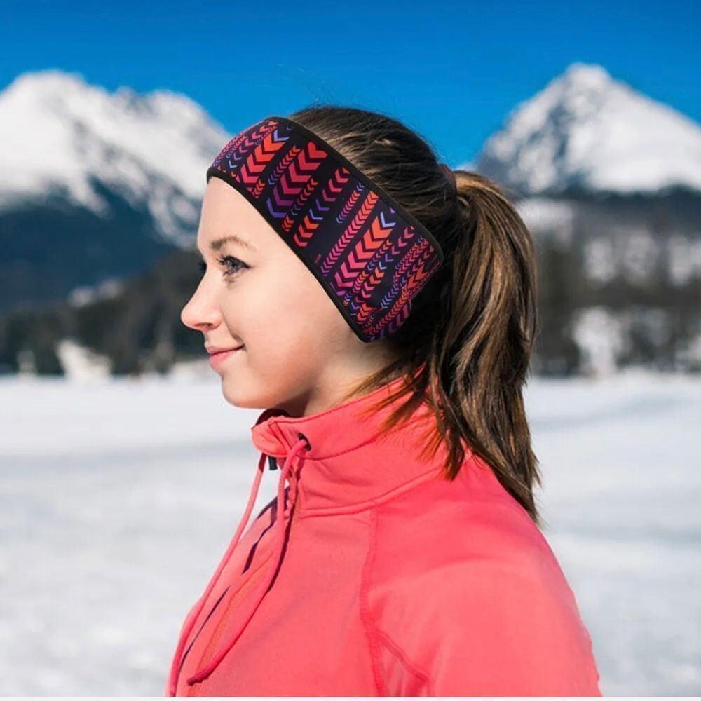 Winter Fleece Headbands for Men Women Stretchy Ear Warm Workout Sweatbands US